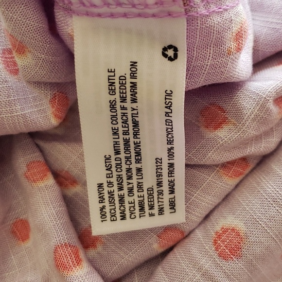 Ava & Viv Purple with Red Polka Dot Ruffle Short Sleeve Side Slit Dress Size 4X - Picture 4 of 11